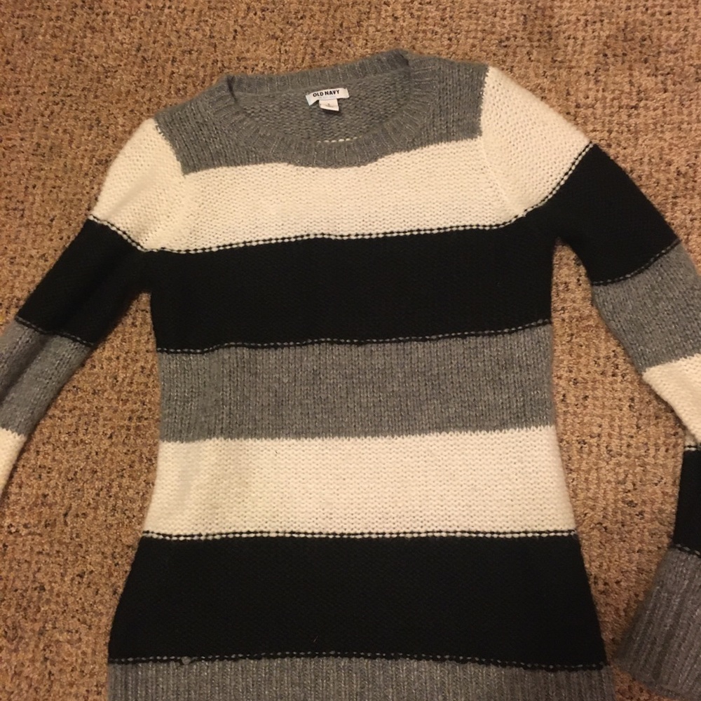 Black white and gray sweater